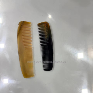Peigne en corne de buffle, écologique, fait à la main, imitation antique, haute qualité, portable, dernier design, prix bas, en provenance d'Inde - Product Image 6