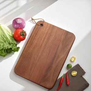 Planche à découper et plateau de service en bois, forme rectangulaire durable, épaisseur de 12 mm, passe au lave-vaisselle - Product Image 1