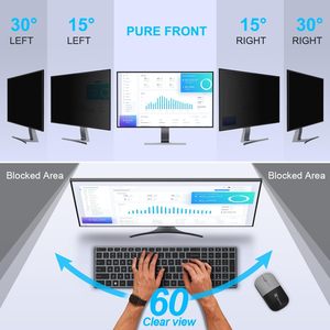 Protecteur d'écran de confidentialité pour animaux de compagnie housses de moniteur anti-espion pour appareils <span class=keywords><strong>17</strong></span> et 24 <span class=keywords><strong>pouces</strong></span> Qualité A ++ pour filtre de confidentialité d'ordinateur <span class=keywords><strong>hp</strong></span> dell - Product Image 4