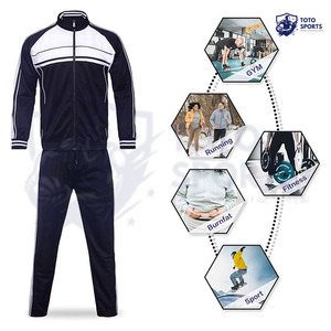 Conjunto Deportivo de Dos Piezas para Hombre, Transpirable, Cómodo, Moderno, con Cuello Alto y Cremallera, el Mejor Servicio - Product Image 3