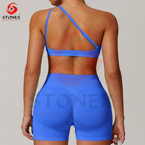 Ensemble de vêtements d'été décontractés personnalisés pour femmes Shorts de gymnastique en coton Ensemble de yoga pour femmes deux pièces - Product Image 6