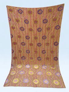 Tissu en velours Maqbal Dirac de luxe, écologique, pour robe traditionnelle somalienne de mariage, broderie florale moutarde, jaune transparent doux - Product Image 2