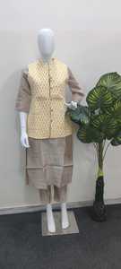 Veste matelassée en coton pour femmes, style bohème, imprimé en blocs, respirante, manteau d'hiver avec fermeture à boutons, fabrication artisanale, cadeaux de vacances - Product Image 3