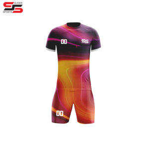 Ensembles d'uniformes de football personnalisés en gros pour usine – Kit maillot unisexe en polyester respirant avec impression pour adultes, séchage rapide, léger - Product Image 3