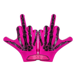 Guantes de Fútbol Americano Personalizados de Alta Calidad con Logotipo, para Adultos, de Cuero Superadherente, Diseño Atractivo - Product Image 3