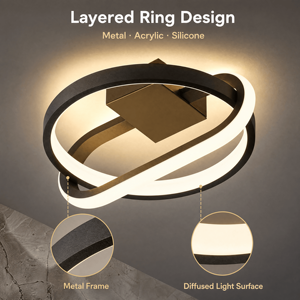 Modern Home Decor Geometric High Cri Tri Color Acrylic <b>Surface</b> <b>Mount</b> <b>Led</b> Ceiling <b>Light</b> For Bedroom Living Room - Product Image 4