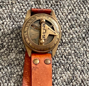 Nautical Brass Sundial <b>Compass</b> Vintage Wrist <b>Watch</b> Gift Stock Seller Anniversary Husband Couples Christmas Gifts - Product Image 2