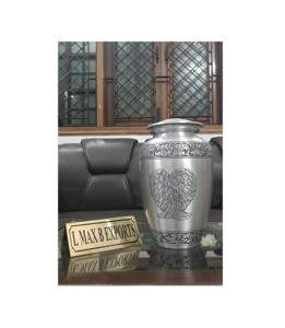 Venta al por mayor de urnas de metal para adultos con acabado a mano del fabricante para cenizas a bajo precio suministros funerarios - Product Image 1
