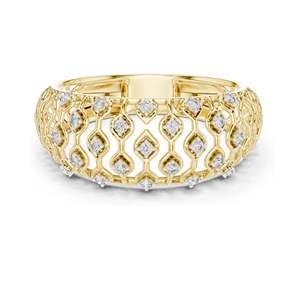 Anillo de Diamante de Laboratorio de 0.138 CT para Mujer, Claridad VVS-VS EF, Oro de 18KT, 14KT, 10KT y Plata 925, Oro Rosa, Amarillo y Blanco - Product Image 1