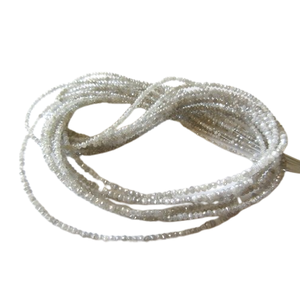 Collar de cadena de cuentas facetadas de diamante, Color blanco Natural, suelto, para fabricación de joyas, precios al por mayor - Product Image 4