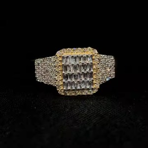 Good Quality Lab Grown Star Design Diamond Ring with Round and Baguette Cut Hip Hop Rapper Ring for Men and Women Wear - Product Image 1