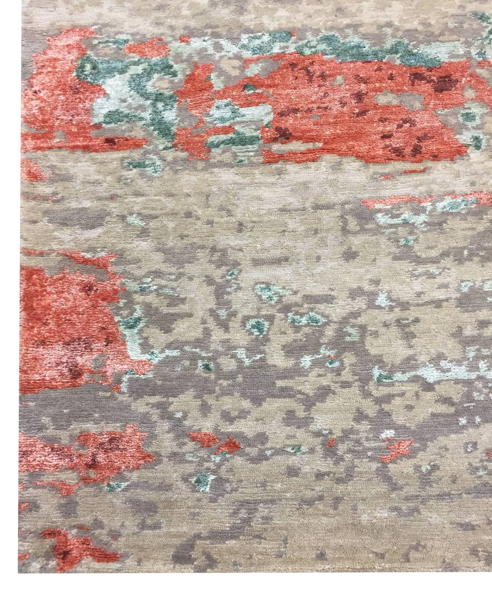 Современный абстрактный очищенный вручную Плетеный вручную шерстяной ручной работы бамбуковый шелковый ковер и ковер эксклюзивные пастельные цвета в наличии