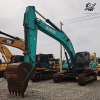 Excavatrice sur chenilles Kobelco SK330LC, 33 tonnes, grande pelle hydraulique lourde, moteur Hino J08E, excavatrice de construction japonaise d'occasion