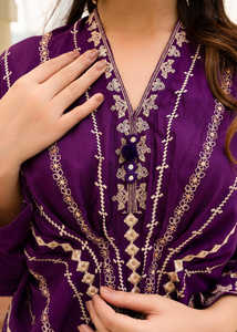 Nueva llegada ocasión desgaste caftán largo de talla grande bordado a mano manga tres cuartos con caftán elástico - Product Image 3