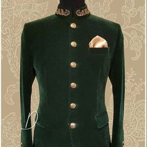 ---NEWLY DAZZLING INDO-WESTERN--SHERWANI with Pant WITH BEAUTIFUL ZARDOZI Embroidery for Party & WEDDING <b>Dress</b> @ 2021 - Product Image 3