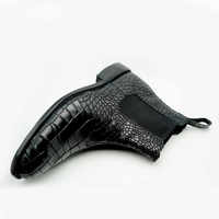 Bottes pour hommes faites à la main en cuir de style alligator, chaussures décontractées tendance en cuir véritable, semelle Oxford durable pour hommes