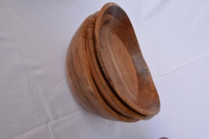 Bol de madera con patas para uso en el hogar, Bol de madera para frutas y ensaladas de alta calidad y aspecto clásico para Hotel y restaurante - Product Image 5