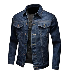 Servicios de alta calidad Diseño personalizado Hombres Jeans Chaqueta Nuevo diseño 2025 Jeans Chaqueta para hombres - Product Image 1