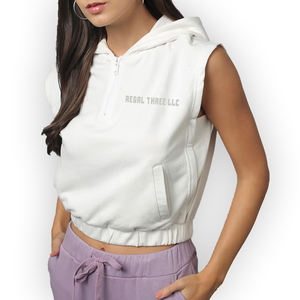 Sudaderas con capucha recortadas sin mangas para mujer, ropa deportiva para gimnasio, capucha atlética, sudadera de entrenamiento para mujer, sudaderas con capucha para niñas - Product Image 6