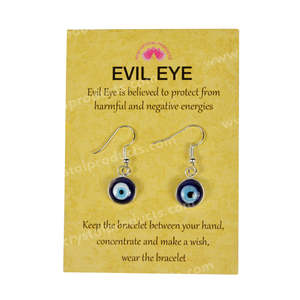Boucles d'oreilles Evil Eye en alliage de zinc argenté pour la protection - Product Image 6