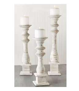 เชิงเทียนไม้แบบเกลียวโบราณสำหรับงานแต่งงานเชิงเทียนทำจากไม้ - Product Image 4