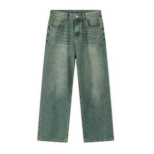 Street <b>Elastic</b> <b>Jeans</b> <b>Men</b> Denim Cargo Pants Wash Solid Color Multi Pockets Casual Mid <b>Waist</b> Trousers Slim Fit Daily Wear Joggers - Product Image 1