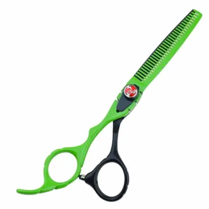 Ciseaux amincissants de cheveux de barbier professionnel en acier inoxydable ciseaux amincissants de soins capillaires enduits de couleur fantaisie de haute qualité - Product Image 1