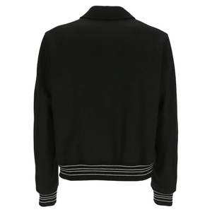 winter jacket Custom Logo Stand Collar Winter Varsity Jacket Men College Baseball Letterman <b>Canvas</b> Embroidered OEM Service - Product Image 2