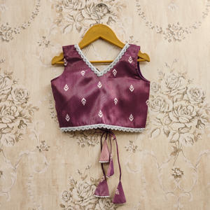 Shoryam Fashion Children's Polyester Lehenga Choli Set | Ready Wear Purple Printed Skirt <b>Top</b> Dupatta | Indian <b>Festival</b> Party - Product Image 5