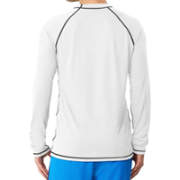 Logo personnalisé Haut de compression à manches longues pour hommes, vêtements de course serrés à col montant et séchage rapide protégés contre les UV, vêtements de jogging