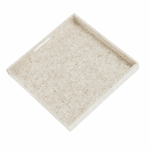 Bandeja DE SERVICIO DE MADERA hecha a mano con diseño único de incrustaciones de hueso Madre Perla India Bandeja rectangular Asas para uso doméstico Ocasiones de comida - Product Image 5