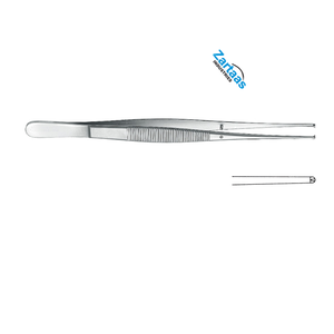 Fórceps de tejido de acero inoxidable de alta calidad 1x2 dientes delicados 13cm / 5 "fabricante de instrumentos quirúrgicos - Product Image 2