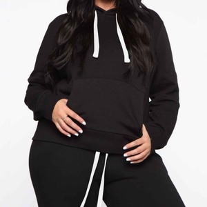 Ensemble survêtement femme d'hiver slim fit sur mesure, pantalon de jogging et sweat à capuche deux pièces, 100% coton, coupe-vent, écologique - Product Image 6