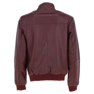 Competitive Price Men Genuine Leather Jackets Winter Turn-<b>down</b> Collar Front Logo All Sizes Custom Made - Product Image 2