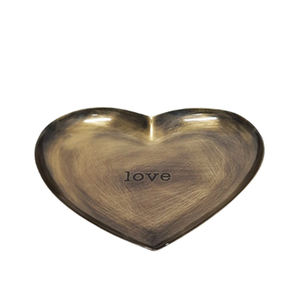 Bandeja decorativa de corazón de hierro Chapado en bronce Nuevo estilo Acentos decorativos y bandeja para servir para decoraciones para el hogar - Product Image 4