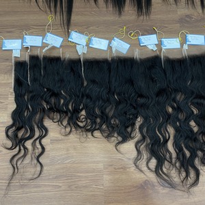 Frontal de Encaje con Cabello Natural Ondulado, Frontal de Encaje para Mujeres Negras, Encaje Suizo HD Transparente - Product Image 4