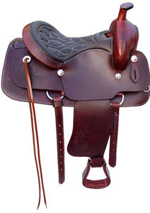 Selle intelligente Western Leather sans arbre Selle de style anglais la plus vendue avec siège souple et conception d'outillage manuel - Product Image 5