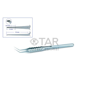 คีมปากคีมปากแหลมแบบตรงปลายแหลม13มม. ยาวเป็นฟันเลื่อยเชื่อมต่อกันเครื่องมือผ่าตัดต้อกระจก - Product Image 1