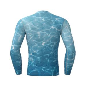 Rashguard à manches longues personnalisé OEM pour hommes, vêtements de BJJ, impression sérigraphique, logo couleur personnalisé, UPF50+, respirant, séchage rapide - Product Image 4