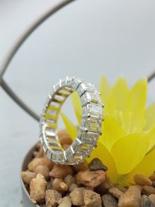 Bague de fiançailles et de mariage personnalisée en diamant solitaire VVS certifié GIA, tendance, en argent 925, cadeau d'anniversaire et de fête 100% - Product Image 5