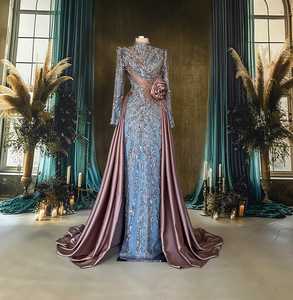 Robe de mariée en satin de luxe robe de bal style robe de mariée drapée décoration princesse dentelle robe de mariée longueur au sol pour le mariage - Product Image 6