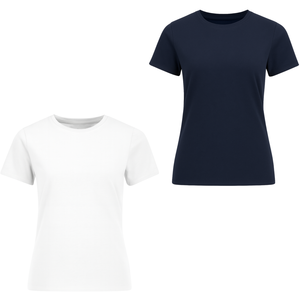 T-shirt en coton uni pour femmes en gros, coupe ajustée, t-shirt quotidien, tissu ultra-doux, services d'impression personnalisée et de fabrication OEM/ODM - Product Image 1