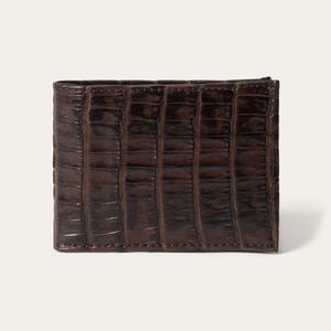 กระเป๋าสตางค์หนังแท้ลายจระเข้สำหรับผู้ชาย ดีไซน์บางเฉียบ - Product Image 1