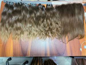 Extensiones de Cabello Virgen Remy Indio, 1B 4 30 Colores, Liso y Ondulado, Cabello Natural 100% Humano, Doble Trama a Máquina, Alta Calidad, 100g - Product Image 4