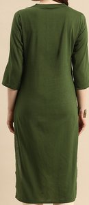 Nouvelle Tendance : Haut sans Manches en Coton Pur Vert Olive pour Femme, Col Mandarin, Coupe Droite, Motif Géométrique sur la Bretelle, Qualité Supérieure - Product Image 4