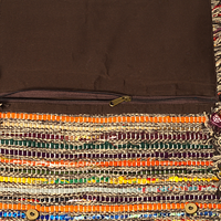 Pochette de luxe faite à la main pour femmes design brodé 100% Viscose Chindi pochette pour femmes pour la vente à l'exportation