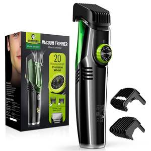 Kit de tondeuse à barbe électrique rechargeable étanche IPX7 pour hommes, longueur réglable avec alimentation par batterie USB - Product Image 1