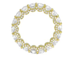 ชุดของขวัญแหวนหมั้นเพชรเม็ดกลมโมอิส S925เงินคลาสสิกสำหรับผู้หญิง - Product Image 6