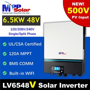 LV6548V 6500VA 110V/48V純粋正弦波ソーラーインバーターMPPSOLAR単相500V 120A MPPT充電器6パラレルマックスバッテリーレス<span class=keywords><strong>PV</strong></span>