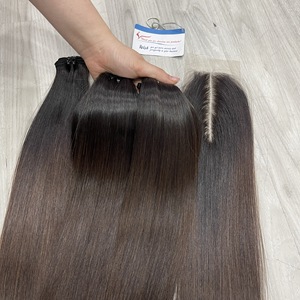 Gran oferta, máquina recta de hueso, extensiones de cabello vietnamita de trama, cabello brillante, colores personalizados, sin enredos, sin caída, venta al por mayor - Product Image 5
